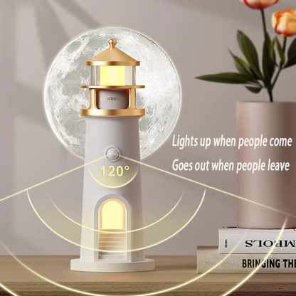 3D Lighthouse Moon Light Projector + Remote