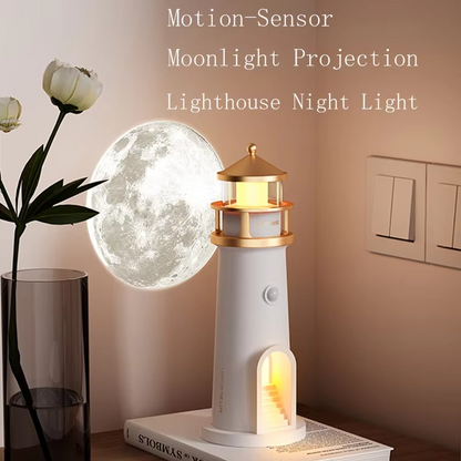 3D Lighthouse Moon Light Projector + Remote