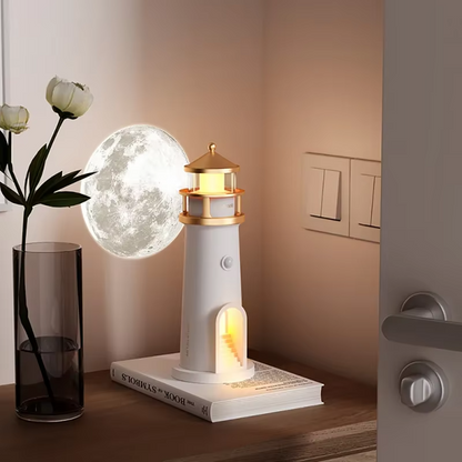 3D Lighthouse Moon Light Projector + Remote