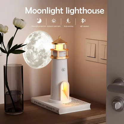3D Lighthouse Moon Light Projector + Remote