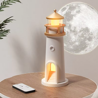 3D Lighthouse Moon Light Projector + Remote