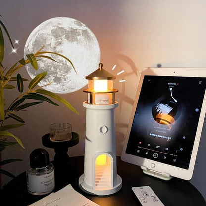 3D Lighthouse Moon Light Projector + Remote