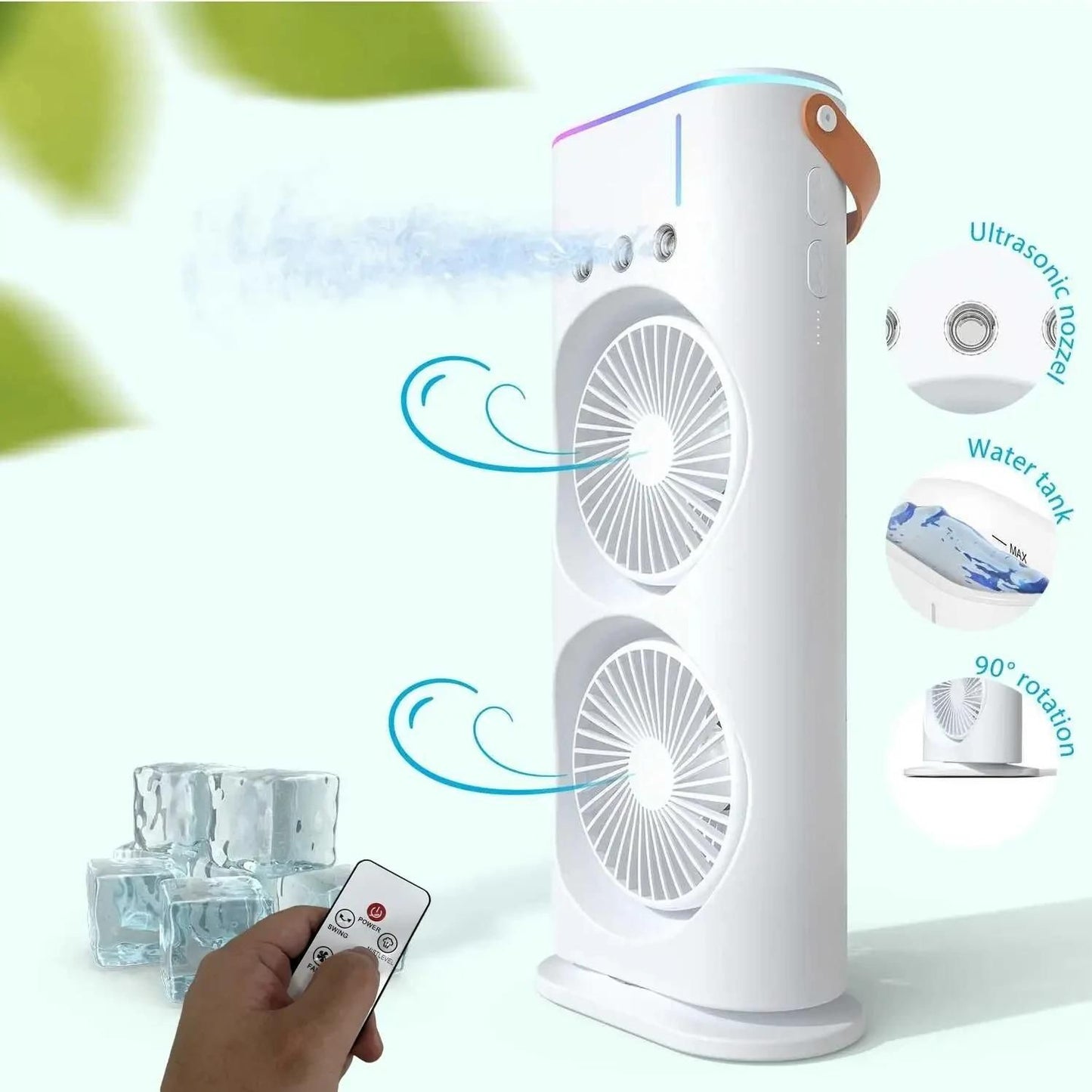 Rechargeable Double-Ended Spray Fan Remote Controlled
