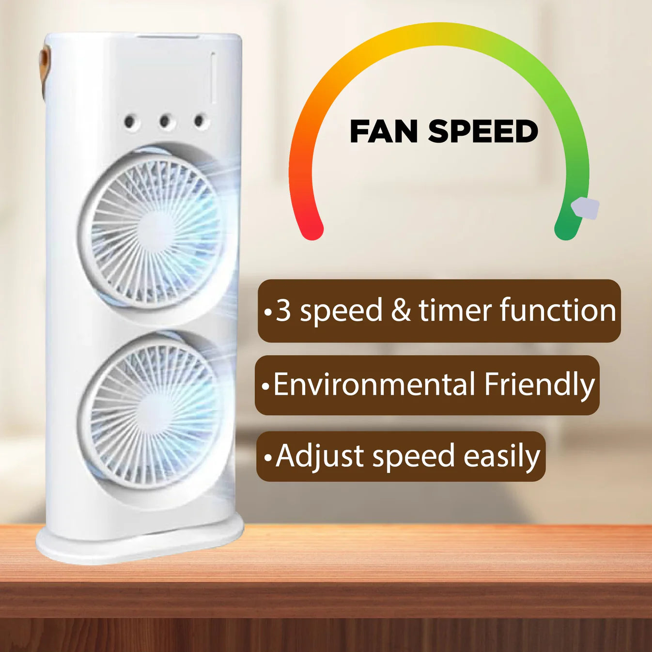 Rechargeable Double-Ended Spray Fan Remote Controlled